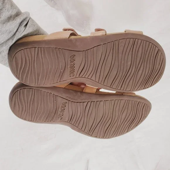 Vionic Misa Rose Gold Slides Sandals 9 Wide 9W - Picture 6 of 6